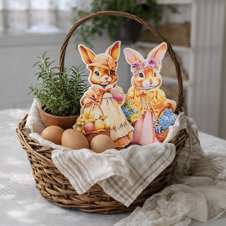 vintage Easter bunny wood cutouts
