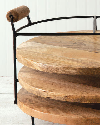 Wooden Cutting Boards with Storage Stand