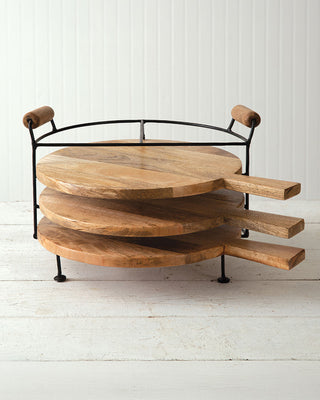 Wooden Cutting Boards with Storage Stand