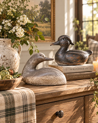 Countryside Sculpted Resin Mallard Decoys, Set of 2