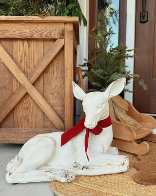 Resting Deer Outdoor Garden Sculpture