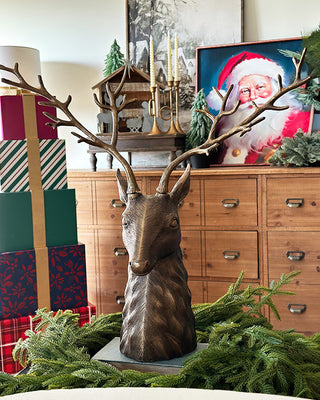 Majestic Deer Head Sculpture