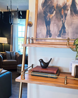 Foundry-Inspired Wood & Iron Leaning Desk