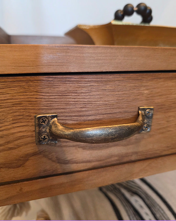 Foundry-Inspired Wood & Iron Leaning Desk