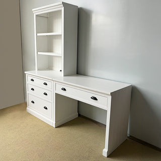 74 Inch Multi-Function Writing Desk with Bookcase File Cabinet