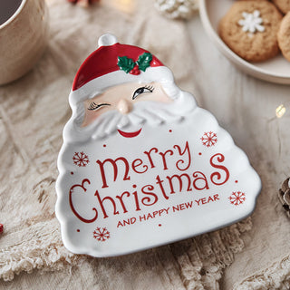 Winking Santa Serving Dish