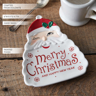 Winking Santa Serving Dish