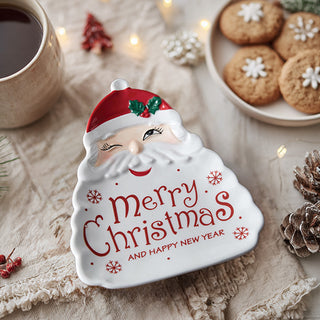 Winking Santa Serving Dish