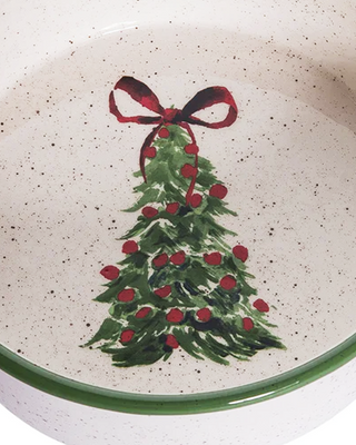 Hand-Painted Dolomite Christmas Tree-Art Serveware, Choose Your Style