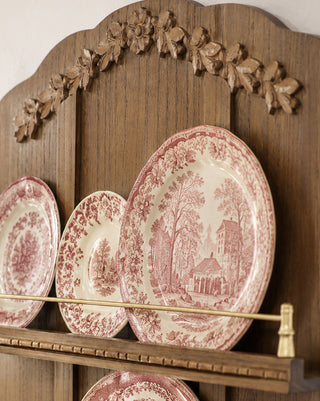 Wooden Card and Dish Display Stand 34 Inch Freestanding Farmhouse Organizer