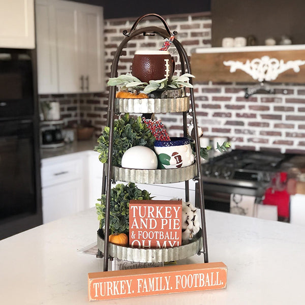Three Tiered Round Display Stand - Vintage Farmhouse - Default Title ...