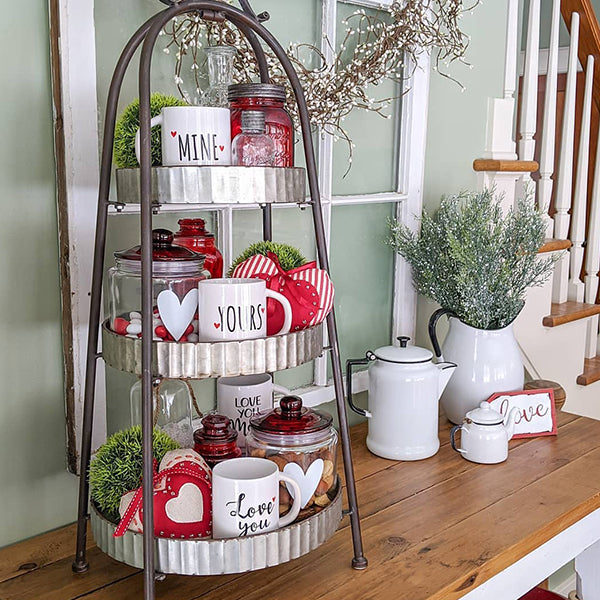 Three Tiered Round Display Stand - Vintage Farmhouse - Default Title ...