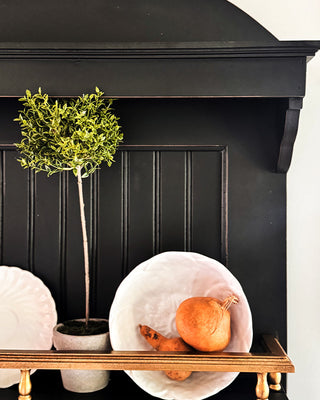 Black Farmhouse Wall Plate Display Shelf with Gold Accents | 3-Tier Beadboard Wall Shelf