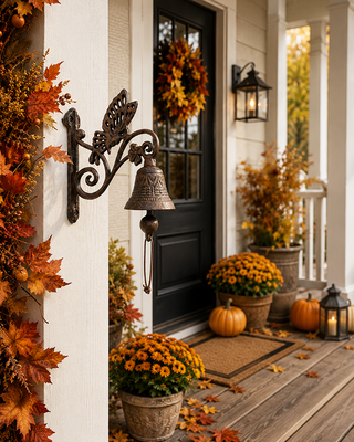 Butterfly Doorbell, Cast Iron Garden Porch Bell and Chime