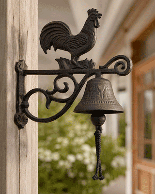 Cast Iron Doorbell Choose Your Style – Butterfly or Rooster Porch Garden Chime