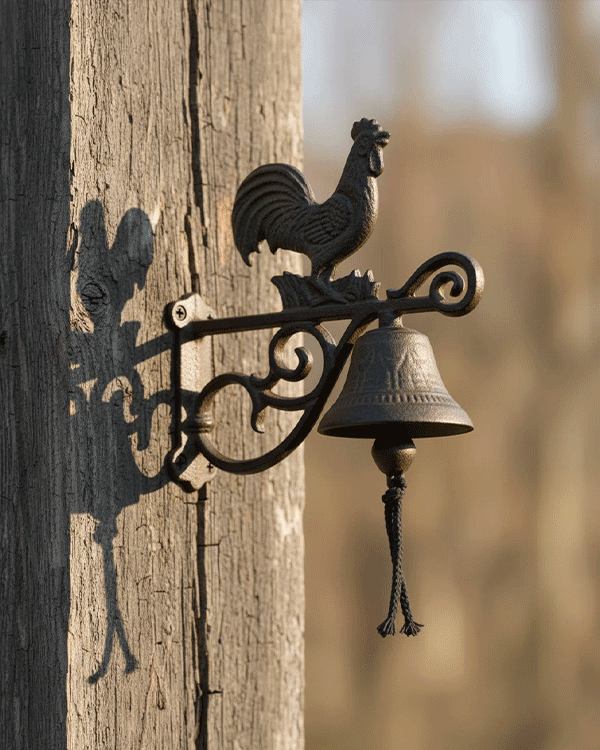 Cast Iron Doorbell Choose Your Style – Butterfly or Rooster Porch Garden Chime