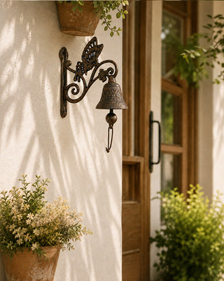 Cast Iron Doorbell Choose Your Style – Butterfly or Rooster Porch Garden Chime