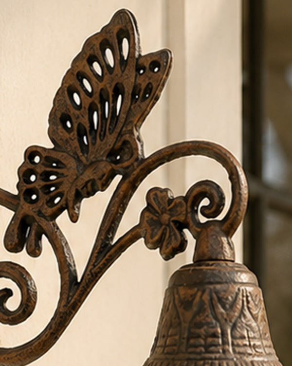 Cast Iron Doorbell Choose Your Style – Butterfly or Rooster Porch Garden Chime