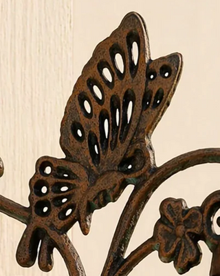 Butterfly Doorbell, Cast Iron Garden Porch Bell and Chime