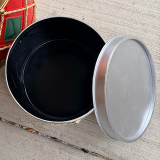 Festive Harlequin Drum Christmas Containers, Set of Four