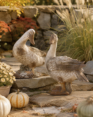 Faux Concrete Duck Sculpture, Choose Your Style