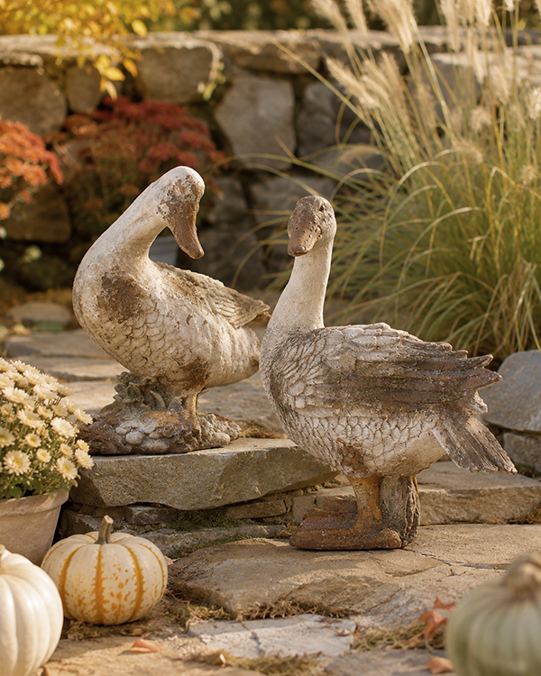 Faux Concrete Duck Sculpture, Choose Your Style