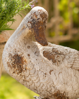 Faux Concrete Duck Sculpture, Choose Your Style