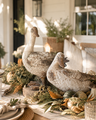 Faux Concrete Duck Sculpture, Choose Your Style
