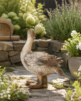 Faux Concrete Duck Sculpture, Choose Your Style