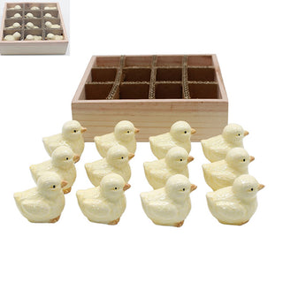 Spring tablescape accent porcelain chick figurines set of 12
