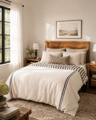 Farmhouse Stripe Duvet Cover - Queen