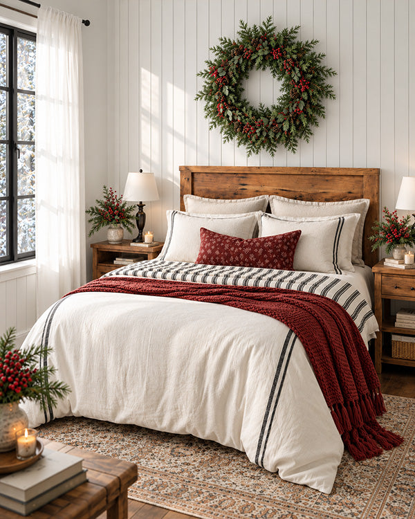 Farmhouse Stripe Duvet Cover - Queen