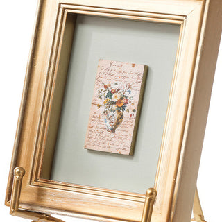 Gold photo frame pastel mat elegant tabletop stand