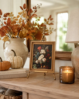 Sculpted Wood Framed Art Display Easel