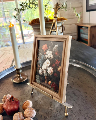 Sculpted Wood Framed Art Display Easel