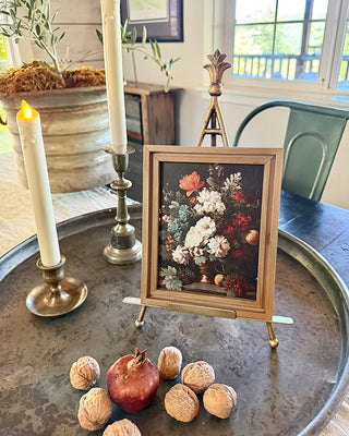 Sculpted Wood Framed Art Display Easel