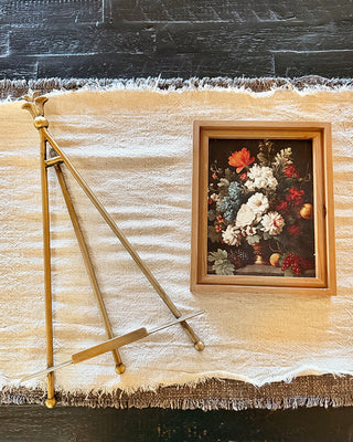 Sculpted Wood Framed Art Display Easel
