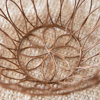 Nested Distressed Copper Metal Wire Egg Cage, Set of Three