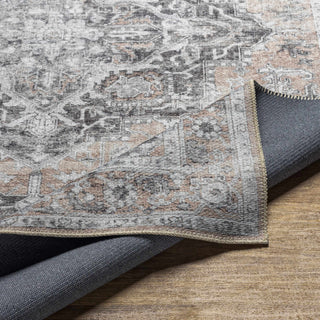 Traditional Charcoal Washable Rug