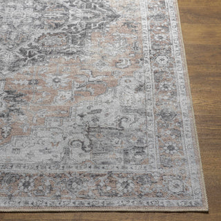 Traditional Charcoal Washable Rug