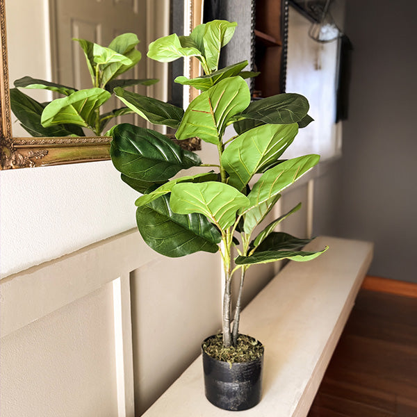 fake fiddle leaf fig 38 Inch Faux Fiddle Leaf Fig with Pot