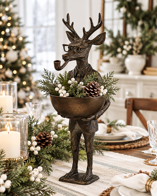 Bronze Reindeer Bowl | Dapper Critter Collection