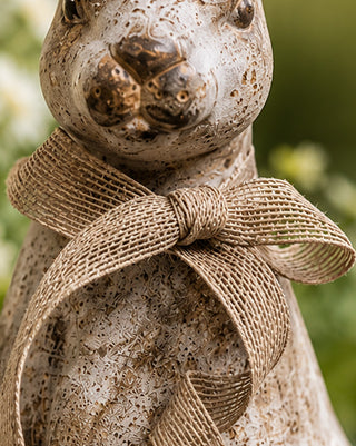 18 Inch Brown Garden Bunny Figurine Enchanted Garden Summer Decor