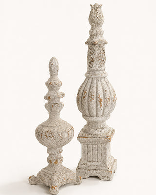 Ornate Decorative Finials, Set of 2 Farmhouse Home Decor