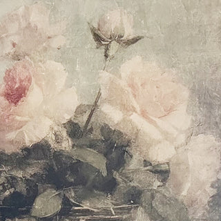 Oversized Light Pink Roses in Vases Paper Wall Tapestry