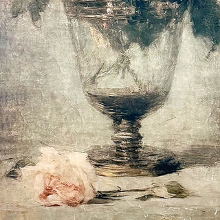 Oversized Light Pink Roses in Vases Paper Wall Tapestry