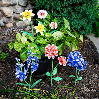 Outdoor/Indoor Freestanding Metal Flowers, Set of Five | Celebrate America’s 250th