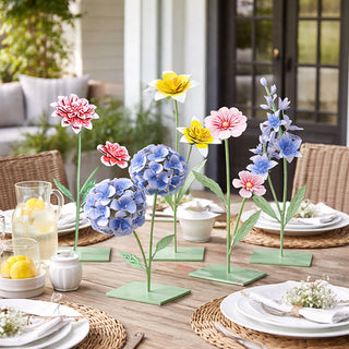 Outdoor/Indoor Freestanding Metal Flowers, Set of Five | Celebrate America’s 250th