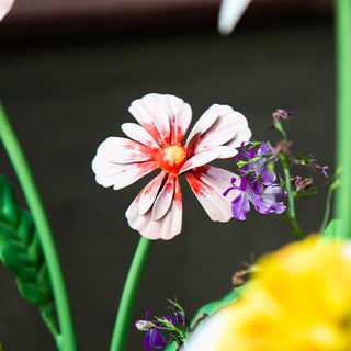 Outdoor Freestanding Metal Flowers, Set of Five