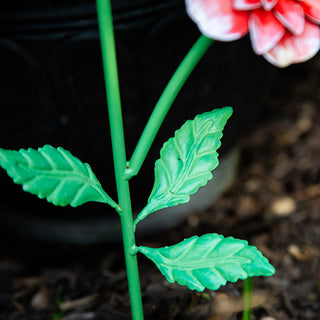 Outdoor Freestanding Metal Flowers, Set of Five